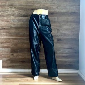 The Finest Faux Leather Cargo Pant